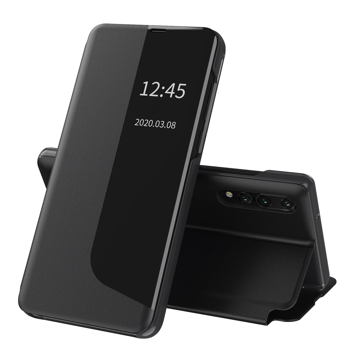 Husa de protectie Techsuit eFold Series compatibila cu Huawei P20 Pro, acoperire spate, negru