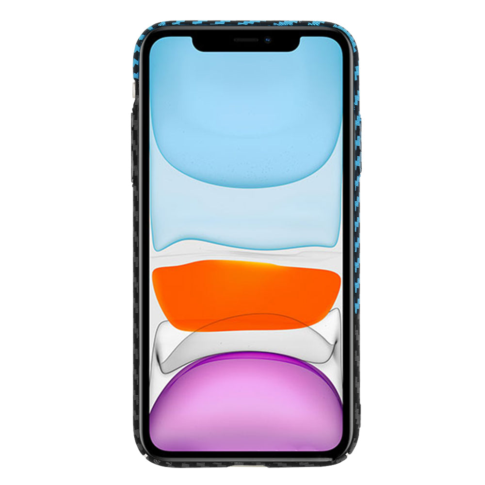 Husa de protectie Techsuit Carbonite FiberShell compatibila cu Apple iPhone 11 , acoperire spate, albastru si negru