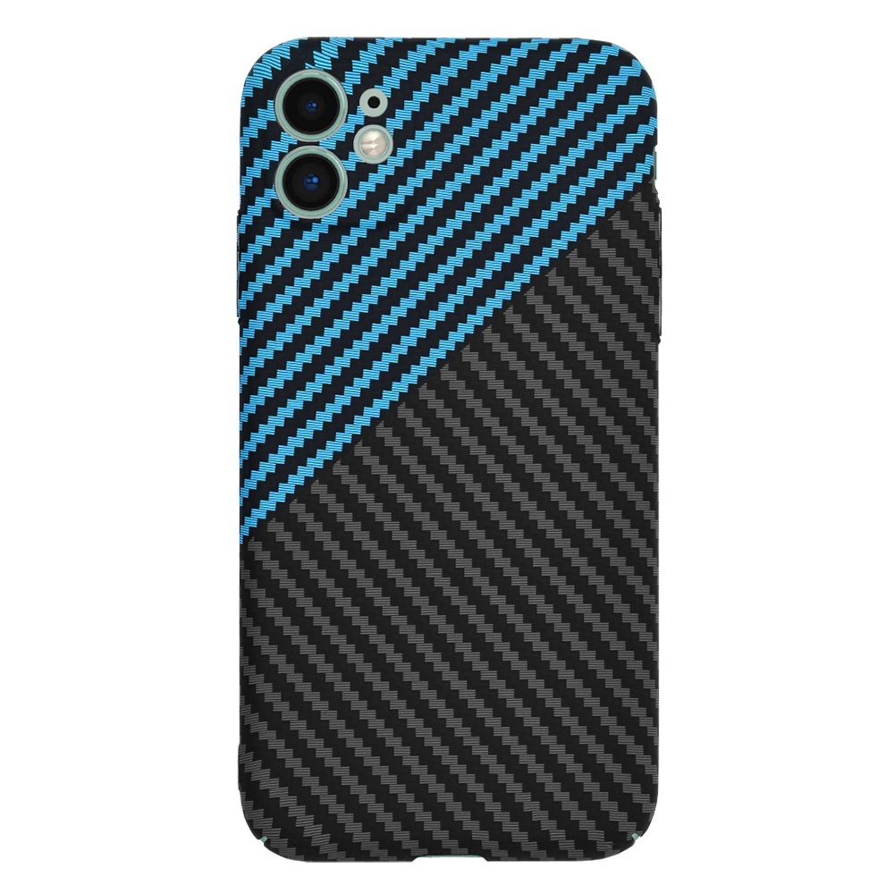 Husa de protectie Techsuit Carbonite FiberShell compatibila cu Apple iPhone 11 , acoperire spate, albastru si negru