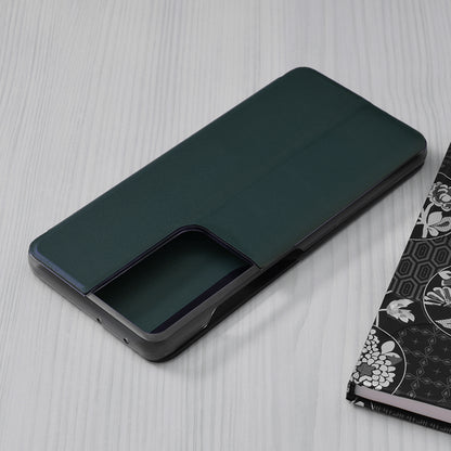 Husa de protectie Techsuit eFold Series compatibila cu Samsung Galaxy S21 Ultra, acoperire spate, verde inchis