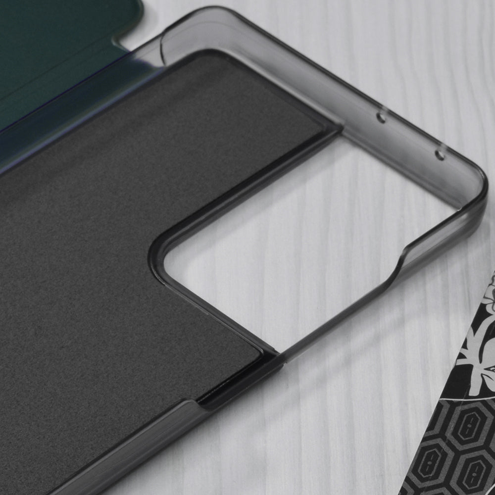 Husa de protectie Techsuit eFold Series compatibila cu Samsung Galaxy S21 Ultra, acoperire spate, verde inchis