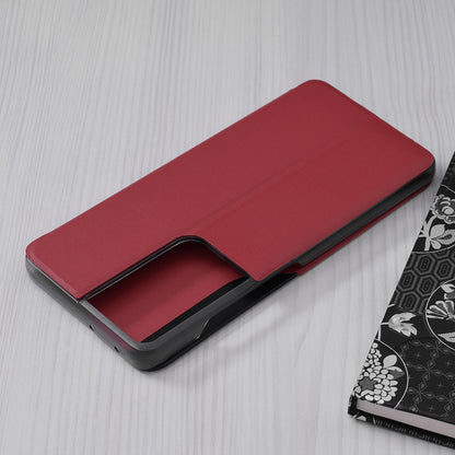 Husa de protectie Techsuit eFold Series compatibila cu Samsung Galaxy S21 Ultra, acoperire spate, rosu