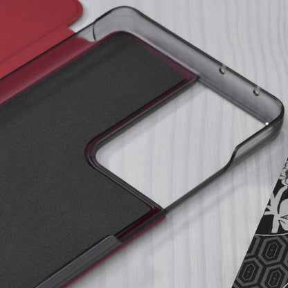 Husa de protectie Techsuit eFold Series compatibila cu Samsung Galaxy S21 Ultra, acoperire spate, rosu