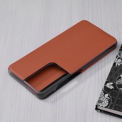 Husa de protectie Techsuit eFold Series compatibila cu Samsung Galaxy S21 Ultra, acoperire spate, oranj