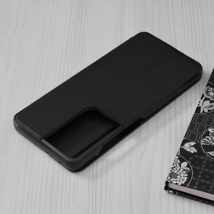 Husa de protectie Techsuit eFold Series compatibila cu Samsung Galaxy S21 Ultra, acoperire spate, negru
