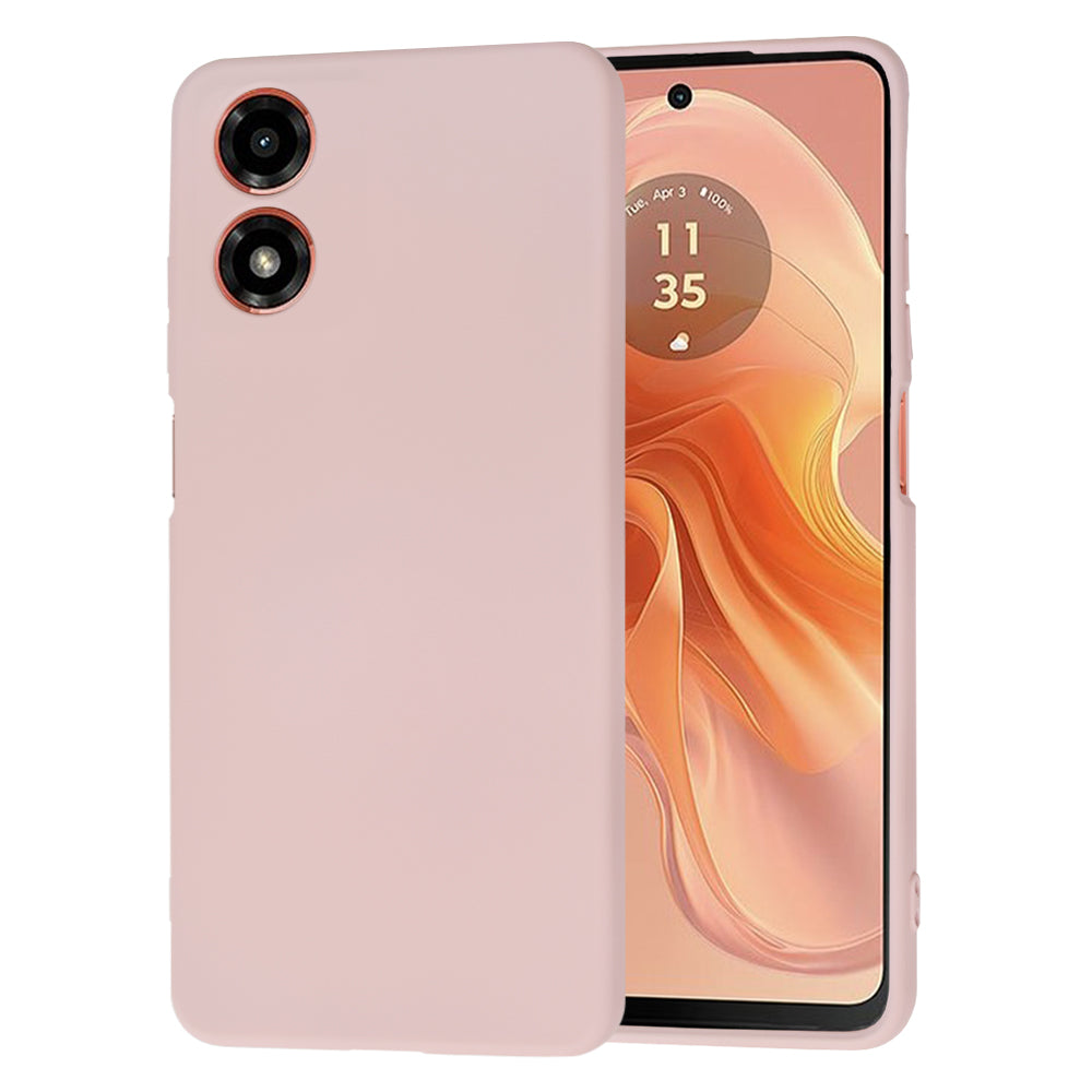 Husa de protectie Techsuit SoftFlex compatibila cu Motorola Moto G04s, acoperire spate, roz pudra