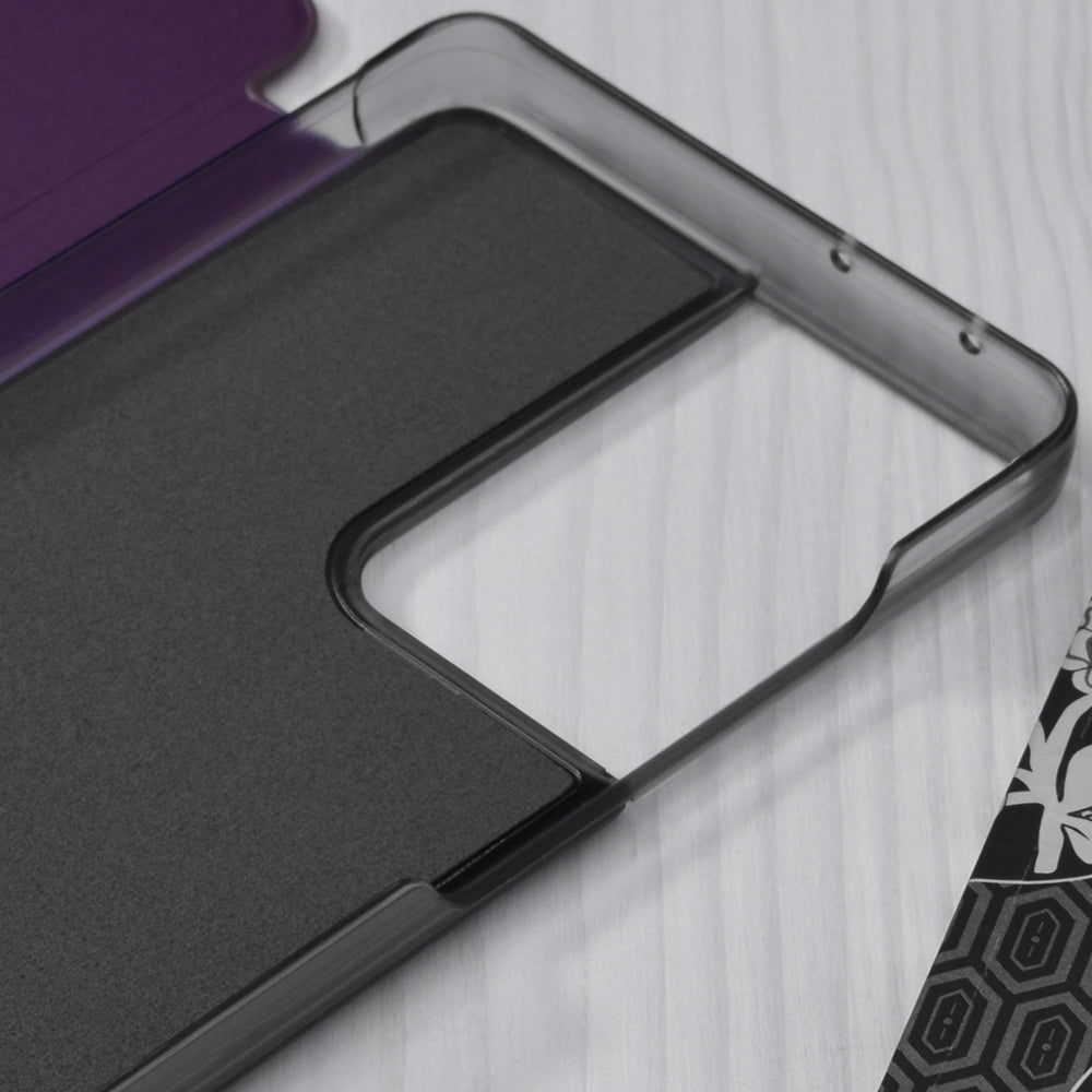 Husa de protectie Techsuit eFold Series compatibila cu Samsung Galaxy S21 Ultra, acoperire spate, mov