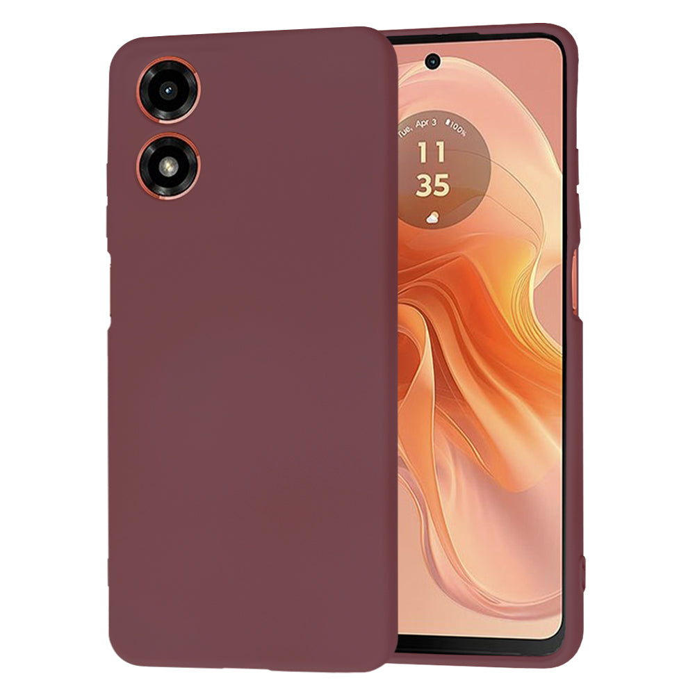 Husa de protectie Techsuit SoftFlex compatibila cu Motorola Moto G04s, acoperire spate, visiniu