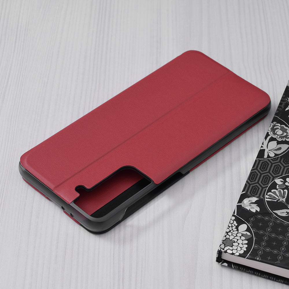 Husa de protectie Techsuit eFold Series compatibila cu Samsung Galaxy S21, acoperire spate, rosu