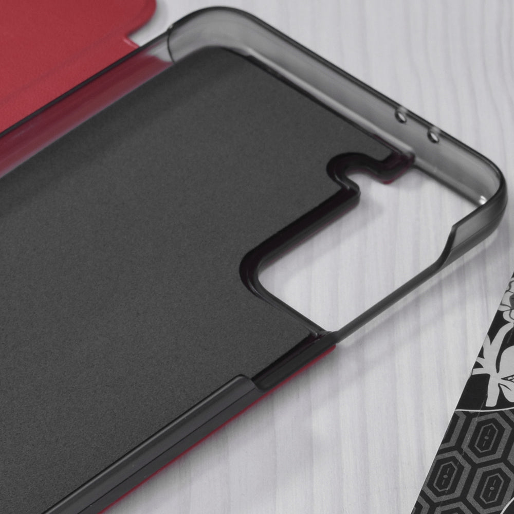 Husa de protectie Techsuit eFold Series compatibila cu Samsung Galaxy S21, acoperire spate, rosu