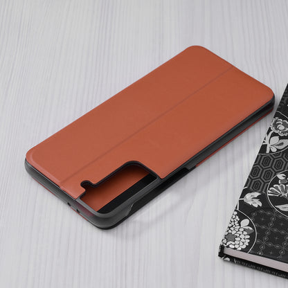 Husa de protectie Techsuit eFold Series compatibila cu Samsung Galaxy S21, acoperire spate, oranj