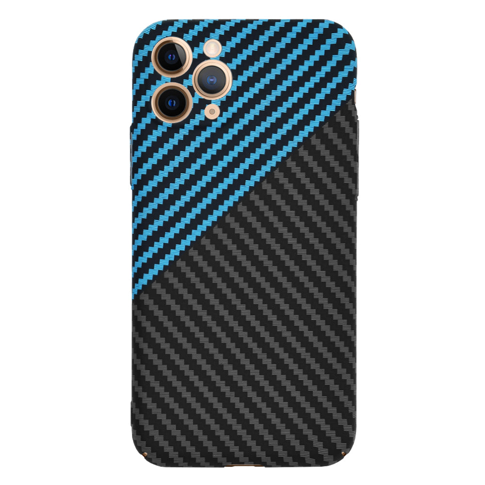 Husa de protectie Techsuit Carbonite FiberShell compatibila cu Apple iPhone 11 Pro , acoperire spate, albastru si negru