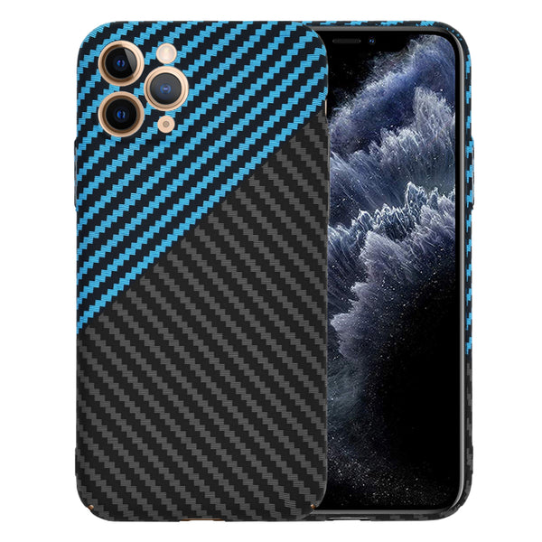 Husa de protectie Techsuit Carbonite FiberShell compatibila cu Apple iPhone 11 Pro , acoperire spate, albastru si negru