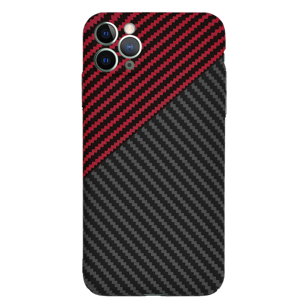 Husa de protectie Techsuit Carbonite FiberShell compatibila cu Apple iPhone 11 Pro Max , acoperire spate, rosu si negru