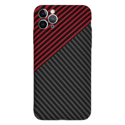 Husa de protectie Techsuit Carbonite FiberShell compatibila cu Apple iPhone 11 Pro Max , acoperire spate, rosu si negru