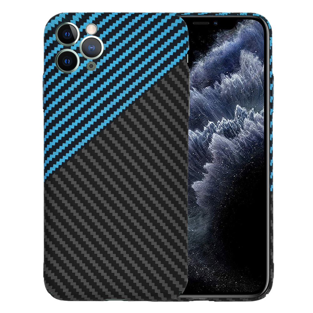 Husa de protectie Techsuit Carbonite FiberShell compatibila cu Apple iPhone 11 Pro Max , acoperire spate, albastru si negru