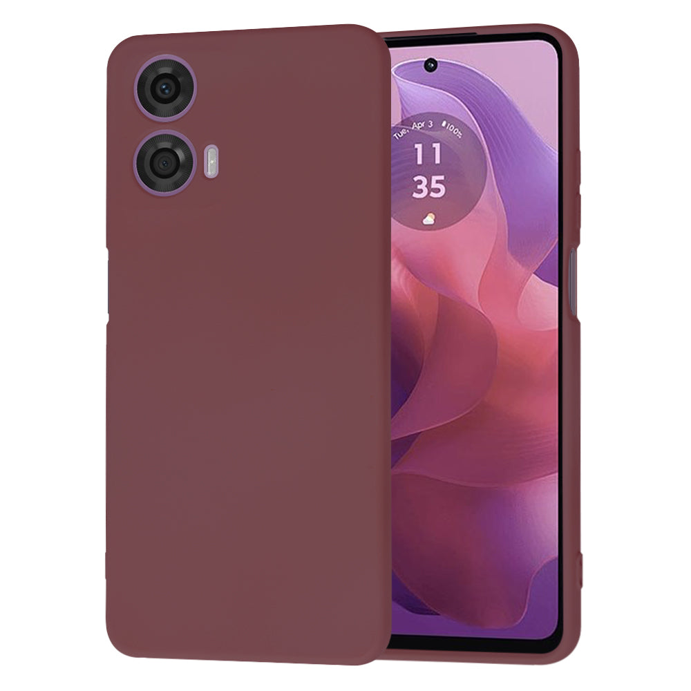 Husa de protectie Techsuit SoftFlex compatibila cu Motorola Moto G24, acoperire spate, visiniu