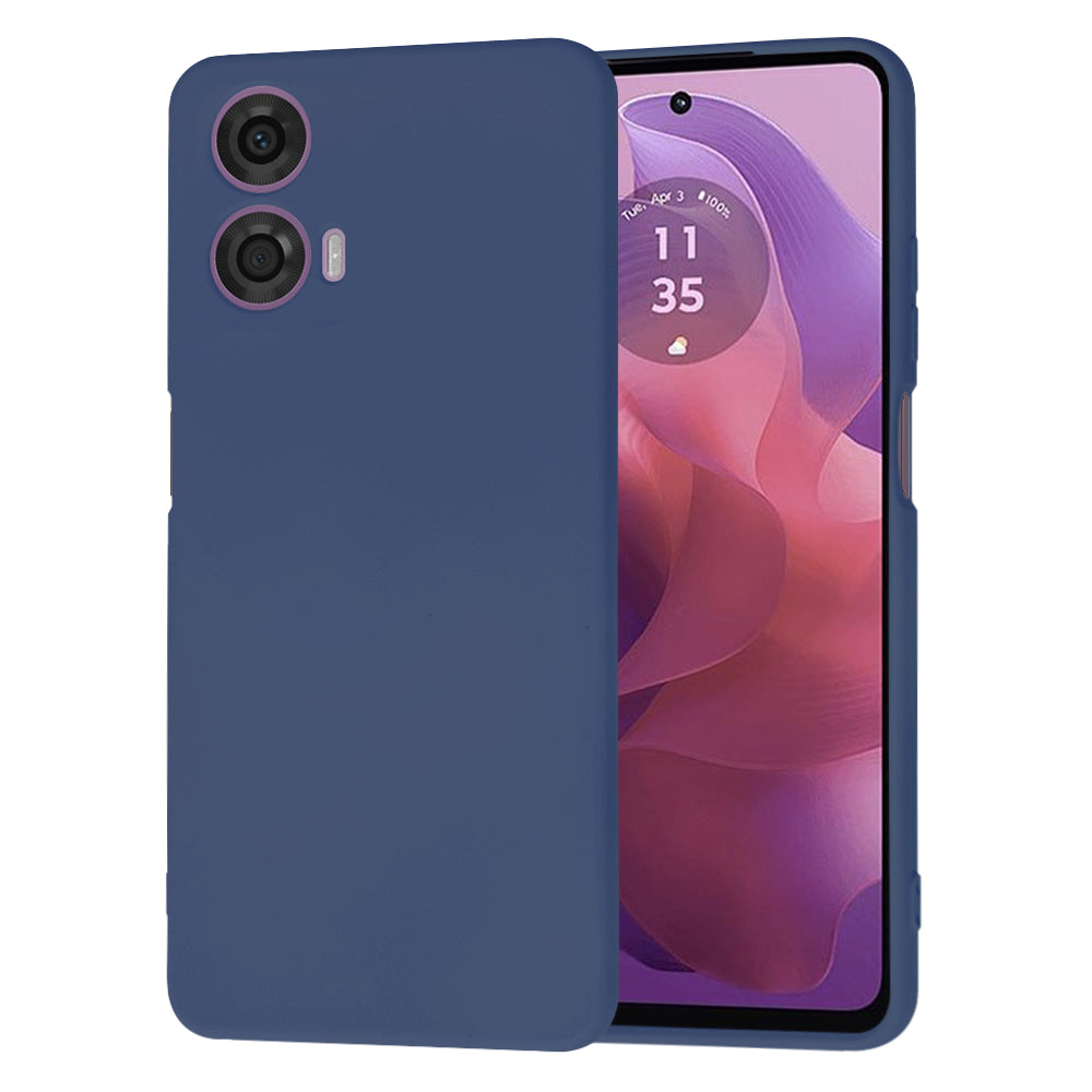 Husa de protectie Techsuit SoftFlex compatibila cu Motorola Moto G24, acoperire spate, albastru inchis