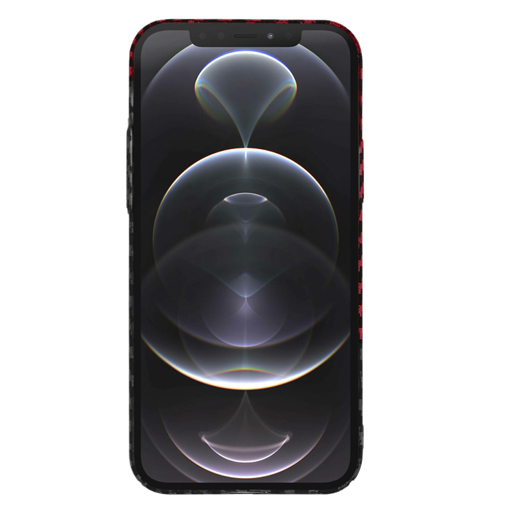 Husa de protectie Techsuit Carbonite FiberShell compatibila cu Apple iPhone 12 Pro , acoperire spate, rosu si negru