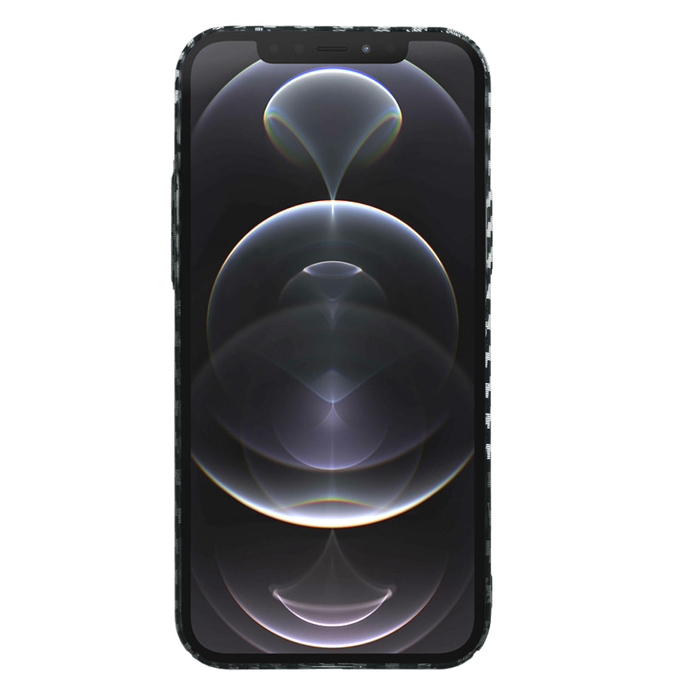 Husa de protectie Techsuit Carbonite FiberShell compatibila cu Apple iPhone 12 Pro , acoperire spate, argintiu si negru