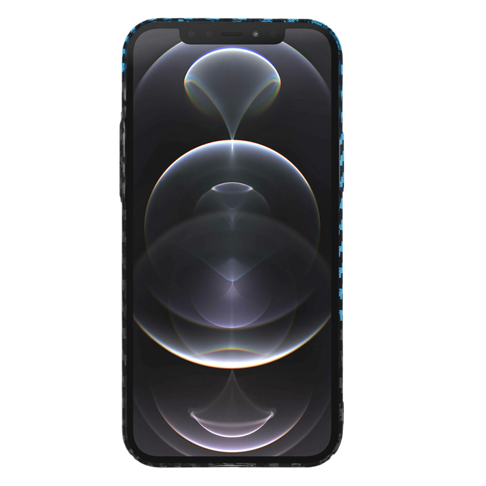 Husa de protectie Techsuit Carbonite FiberShell compatibila cu Apple iPhone 12 Pro , acoperire spate, albastru si negru