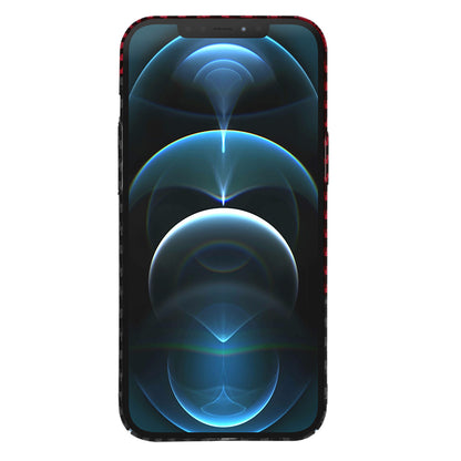 Husa de protectie Techsuit Carbonite FiberShell compatibila cu Apple iPhone 12 Pro Max , acoperire spate, rosu si negru