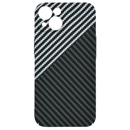 Husa de protectie Techsuit Carbonite FiberShell compatibila cu Apple iPhone 13 , acoperire spate, argintiu si negru