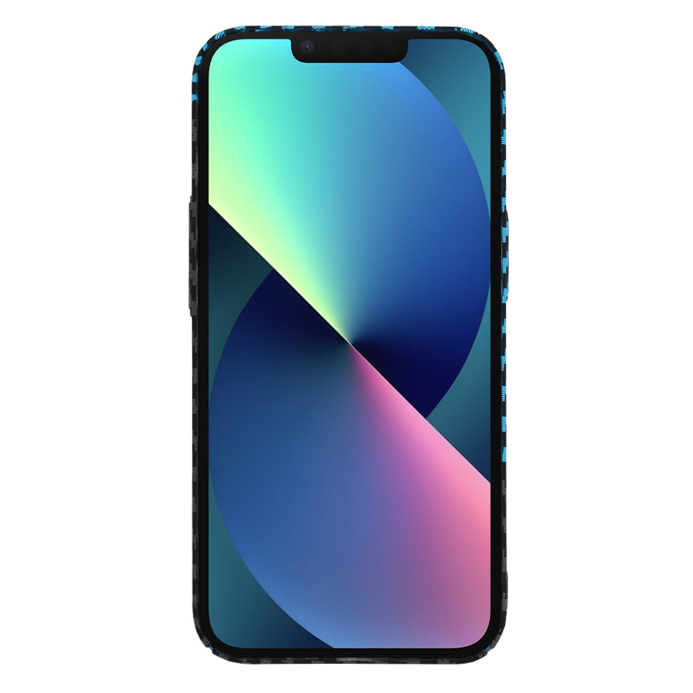 Husa de protectie Techsuit Carbonite FiberShell compatibila cu Apple iPhone 13 , acoperire spate, albastru si negru