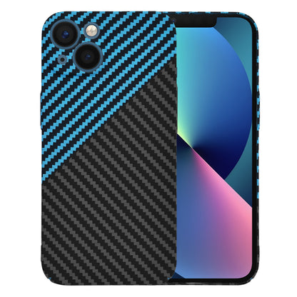 Husa de protectie Techsuit Carbonite FiberShell compatibila cu Apple iPhone 13 , acoperire spate, albastru si negru