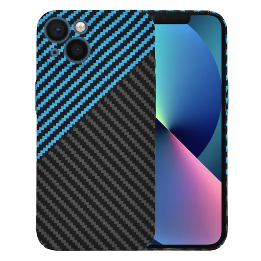 Husa de protectie Techsuit Carbonite FiberShell compatibila cu Apple iPhone 13 , acoperire spate, albastru si negru