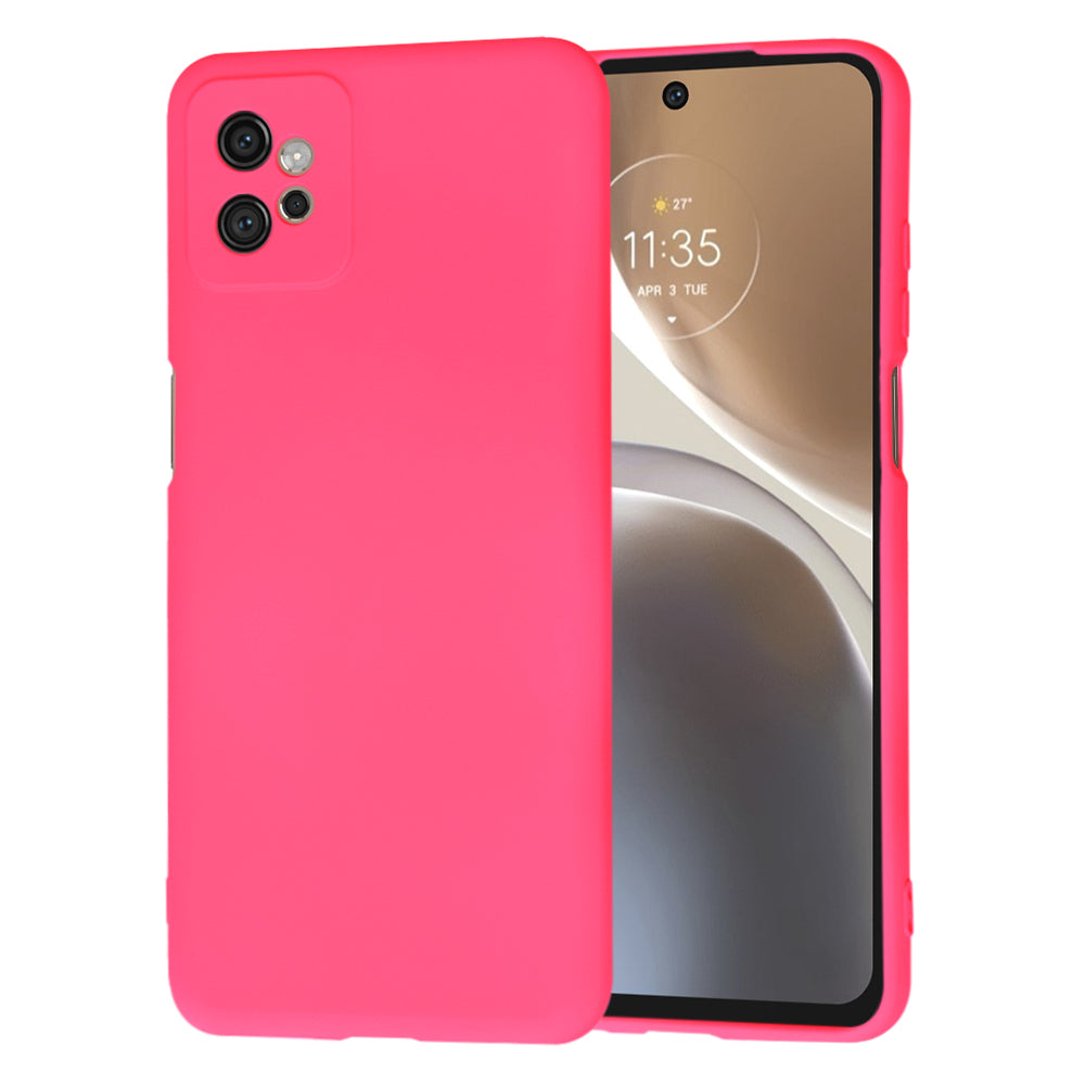 Husa de protectie Techsuit SoftFlex compatibila cu Motorola Moto G32, acoperire spate, roz neon