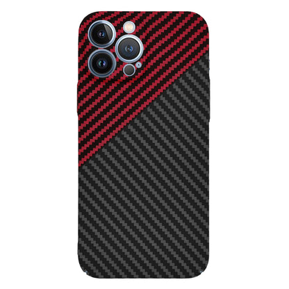 Husa de protectie Techsuit Carbonite FiberShell compatibila cu Apple iPhone 13 Pro Max , acoperire spate, rosu si negru