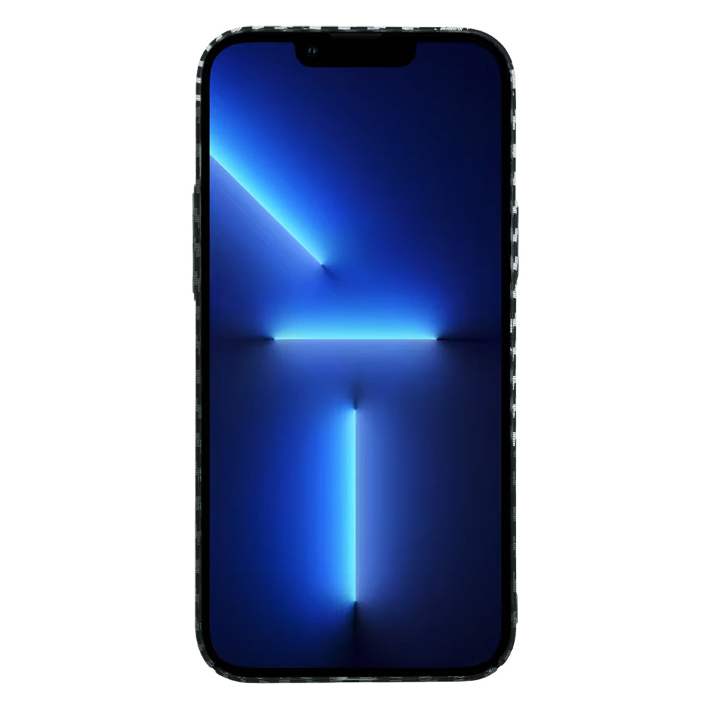 Husa de protectie Techsuit Carbonite FiberShell compatibila cu Apple iPhone 13 Pro Max , acoperire spate, argintiu si negru