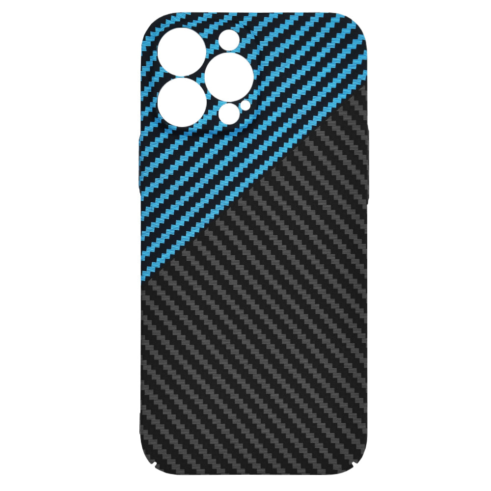 Husa de protectie Techsuit Carbonite FiberShell compatibila cu Apple iPhone 13 Pro Max , acoperire spate, albastru si negru