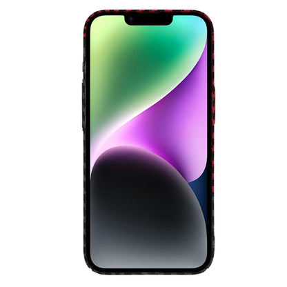 Husa de protectie Techsuit Carbonite FiberShell compatibila cu Apple iPhone 14 , acoperire spate, rosu si negru