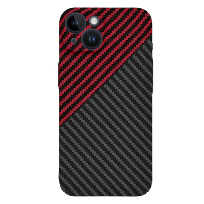 Husa de protectie Techsuit Carbonite FiberShell compatibila cu Apple iPhone 14 , acoperire spate, rosu si negru