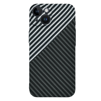 Husa de protectie Techsuit Carbonite FiberShell compatibila cu Apple iPhone 14 , acoperire spate, argintiu si negru