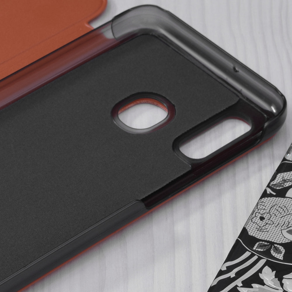 Husa de protectie Techsuit eFold Series compatibila cu Samsung Galaxy A20e, acoperire spate, oranj