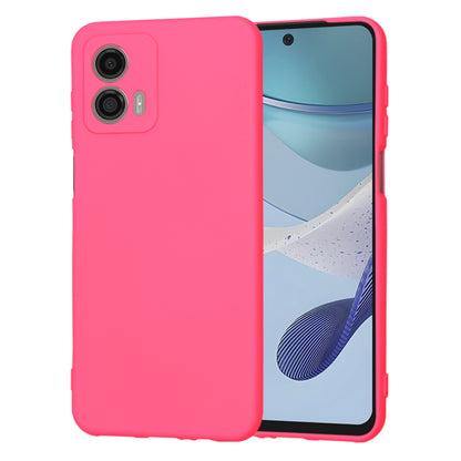 Husa de protectie Techsuit SoftFlex compatibila cu Motorola Moto G53, acoperire spate, roz neon