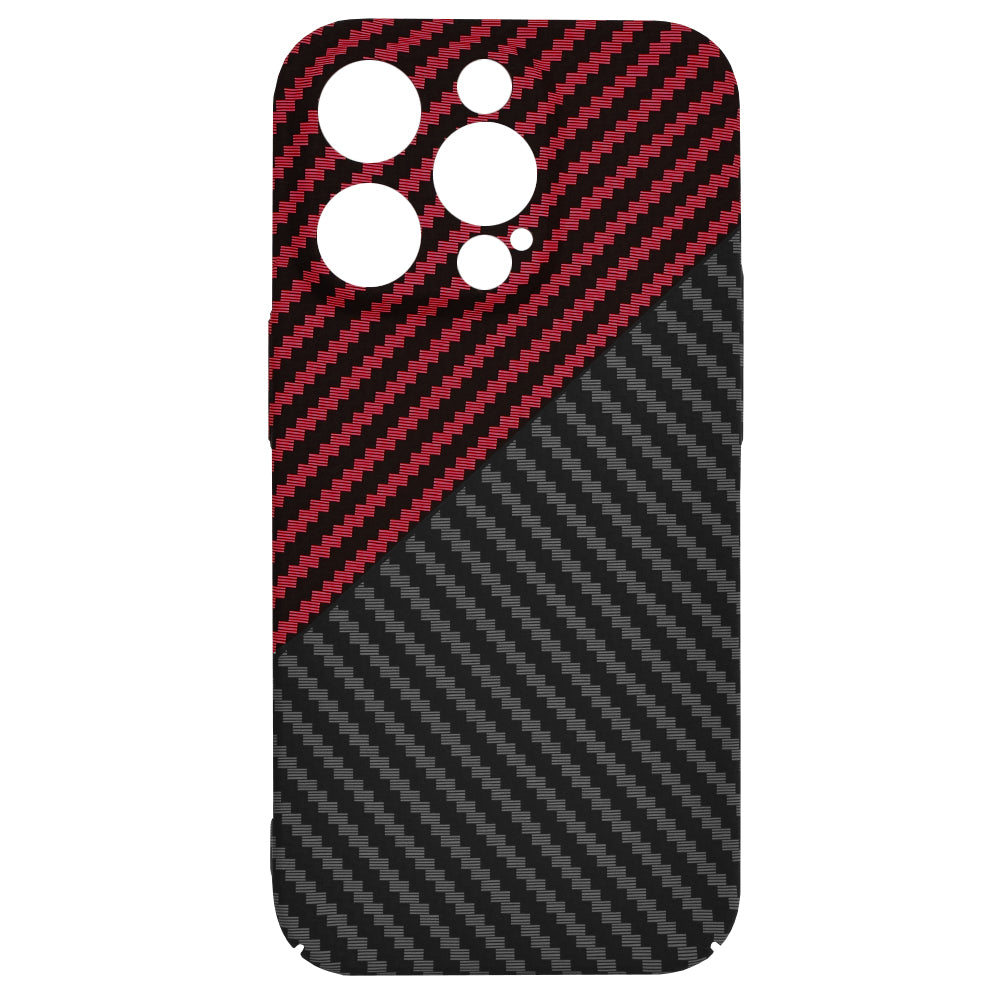 Husa de protectie Techsuit Carbonite FiberShell compatibila cu Apple iPhone 14 Pro , acoperire spate, rosu si negru