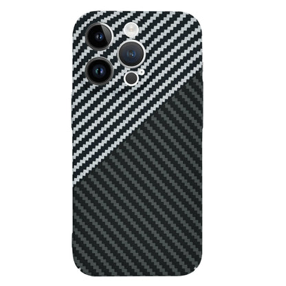 Husa de protectie Techsuit Carbonite FiberShell compatibila cu Apple iPhone 14 Pro , acoperire spate, argintiu si negru