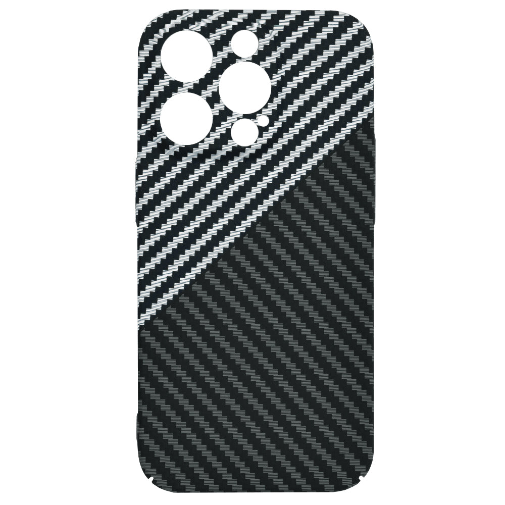 Husa de protectie Techsuit Carbonite FiberShell compatibila cu Apple iPhone 14 Pro , acoperire spate, argintiu si negru