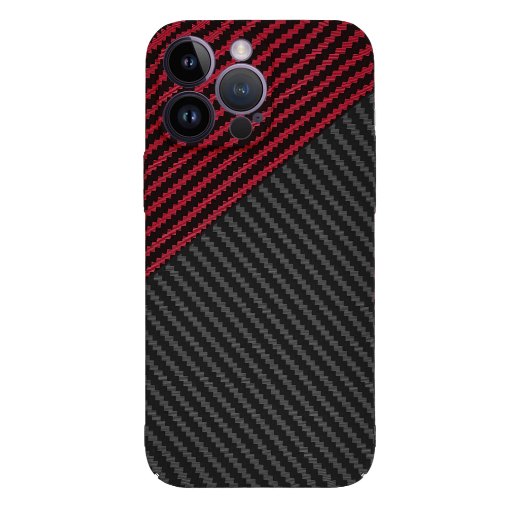 Husa de protectie Techsuit Carbonite FiberShell compatibila cu Apple iPhone 14 Pro Max , acoperire spate, rosu si negru