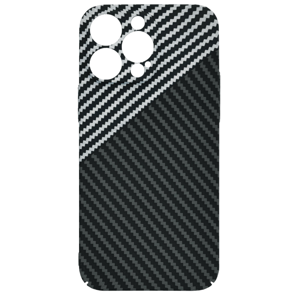 Husa de protectie Techsuit Carbonite FiberShell compatibila cu Apple iPhone 14 Pro Max , acoperire spate, argintiu si negru