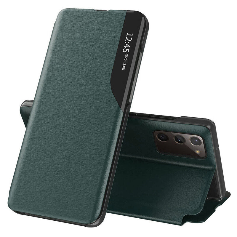 Husa de protectie Techsuit eFold Series compatibila cu Samsung Galaxy S20 FE 4G, acoperire spate, verde inchis