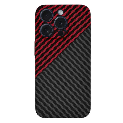 Husa de protectie Techsuit Carbonite FiberShell compatibila cu Apple iPhone 15 Pro , acoperire spate, rosu si negru