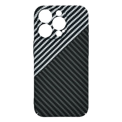 Husa de protectie Techsuit Carbonite FiberShell compatibila cu Apple iPhone 15 Pro , acoperire spate, argintiu si negru