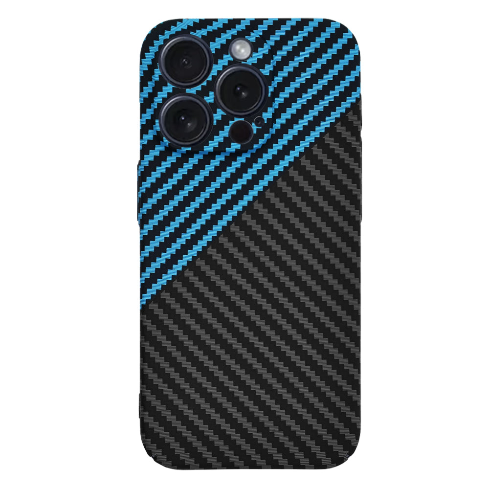 Husa de protectie Techsuit Carbonite FiberShell compatibila cu Apple iPhone 15 Pro , acoperire spate, albastru si negru