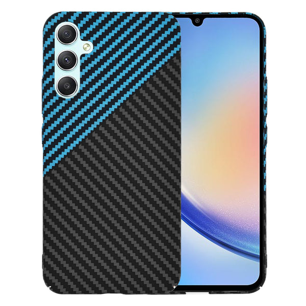 Husa de protectie Techsuit Carbonite FiberShell compatibila cu Samsung Galaxy A34 5G , acoperire spate, albastru si negru