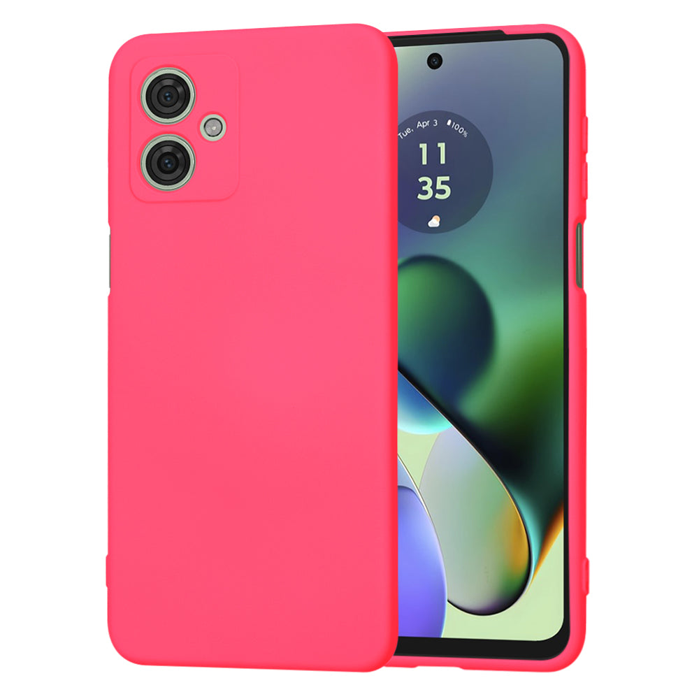 Husa de protectie Techsuit SoftFlex compatibila cu Motorola Moto G54 Power Edition, acoperire spate, roz neon